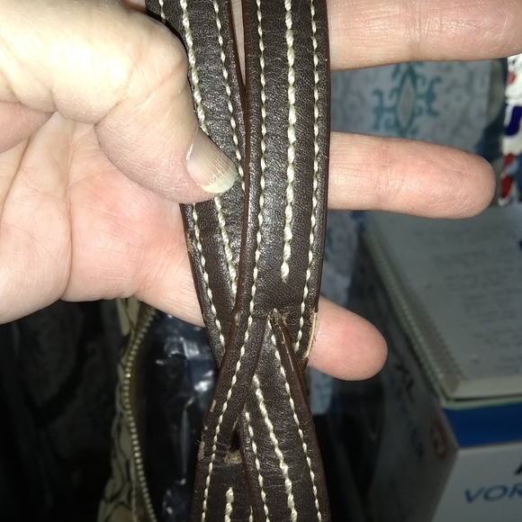 Coach tan and brown shoulder bag, Final Sale - Picture 5 of 6